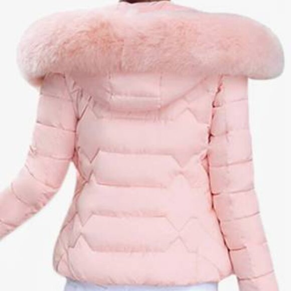 New PINK WINTER COAT, FAUX FURRY MITTENS, GLOVES & SCARF * ALL NEW! - Picture 3 of 11